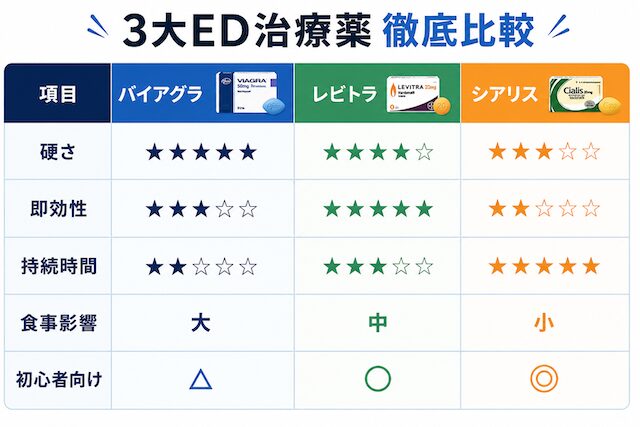 主な治療薬効果を比較
