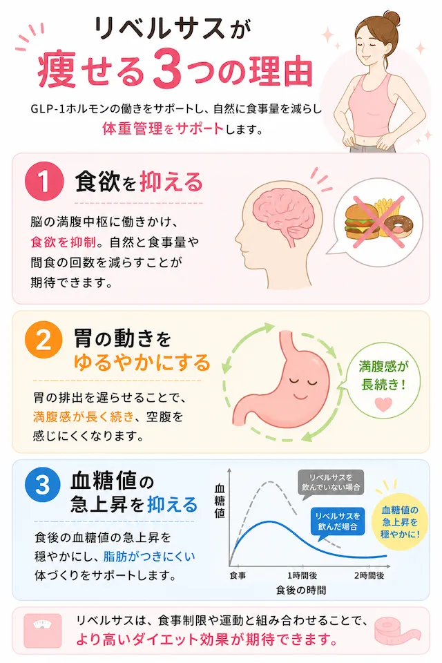 リベルサスで痩せる仕組みと3つの理由
