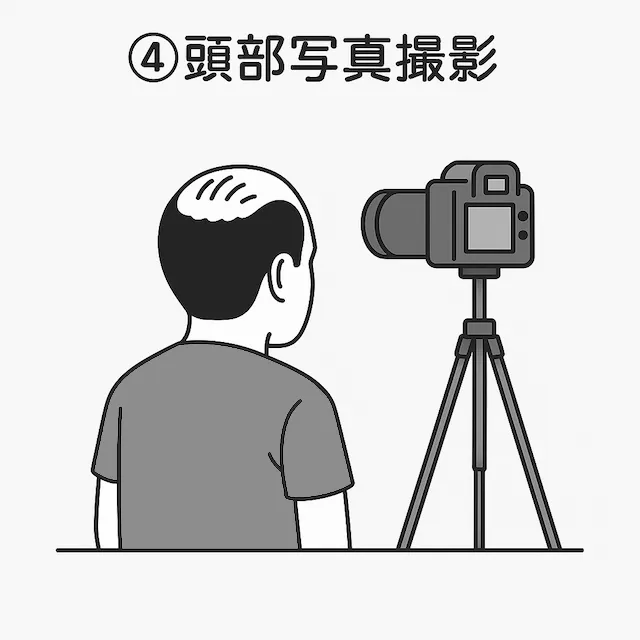 ④頭部写真撮影