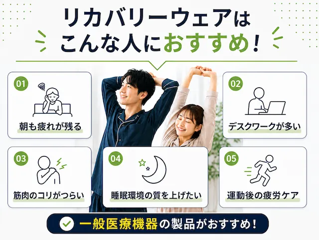 リカバリーウェアはこんな人におすすめ