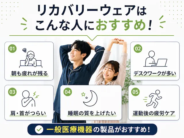 リカバリーウェアはこんな人におすすめ