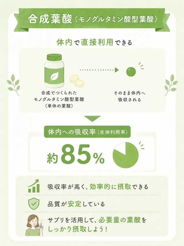合成葉酸（モノグルタミン酸型葉酸）